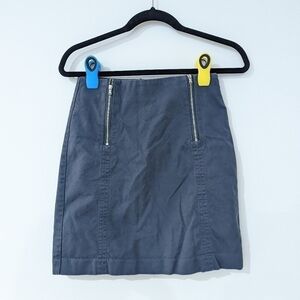 X Loft Blue Zipper Skirt Size 0
